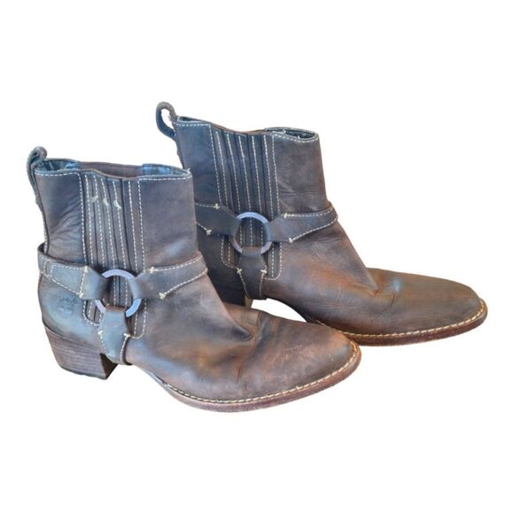 Timberland Leather Comforia Chelsea Harness Ankle Boots Womens 6 Brown - Picture 2 of 16